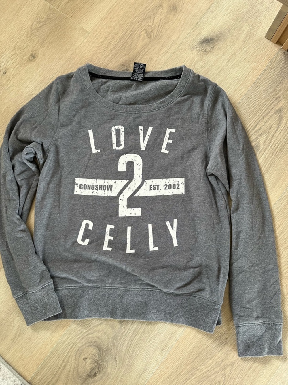 Women’s Gray Gongshow Hockey Graphic Crewneck Sweatshirt - Love 2 Celly